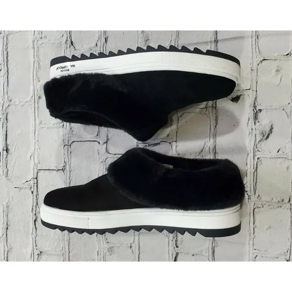 Blondo Waterproof Slip On Shoes Fur Lined Black WOMENS SIZE 6.5 M