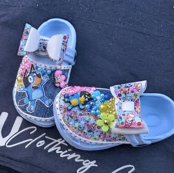 Bluey Themed Kids Shoes with Bow