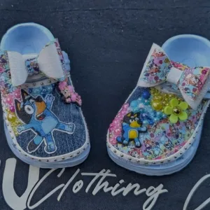 Bluey Themed Kids Shoes with Bow