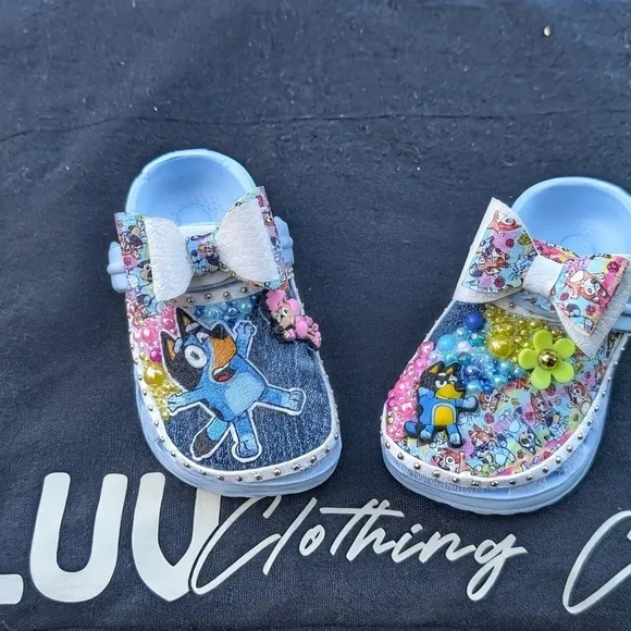 Bluey Themed Kids Shoes with Bow