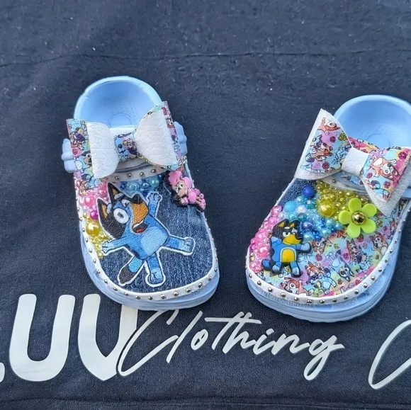 Bluey Themed Kids Shoes with Bow