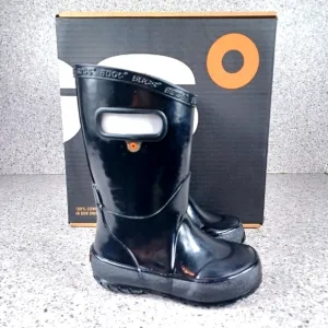 BOGS Black Waterproof Boots Kids Rainboot Shoes