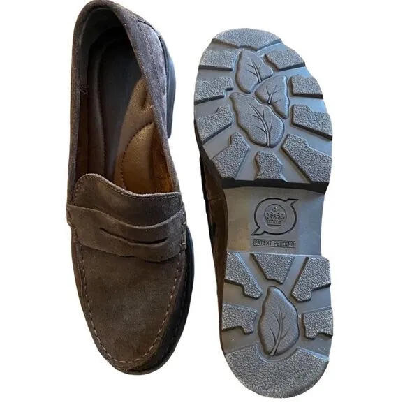 Born Carrera Suede Loafer Brown Platform 10M