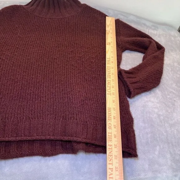 BP Nordstrom Lot 2 Womens Sweaters Long Sleeve Turtleneck X Small Cream Wine Red