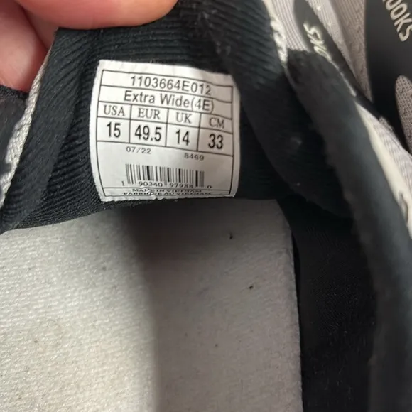 Brooks Adrenaline GTS 22 Road Running Sneakers Gray/Black Size 15 4E Extra Wide