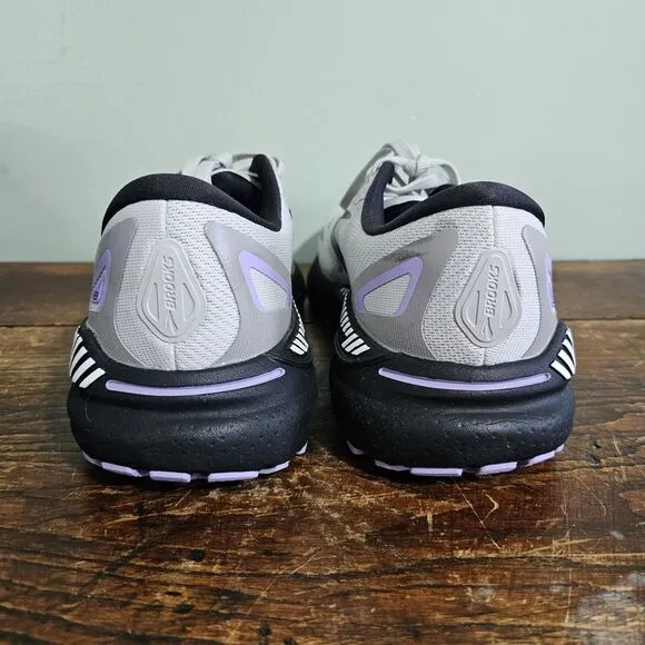 Brooks Adrenaline GTS 23 Gray Black Purple Womens Size 9.5 NARROW