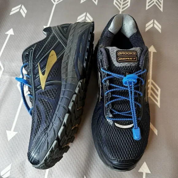 Brooks Beast DNA Flex TRA Men Dark Blue Running Shoes Size 8.5 Medium D