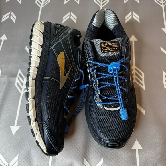 Brooks Beast DNA Flex TRA Men Dark Blue Running Shoes Size 8.5 Medium D