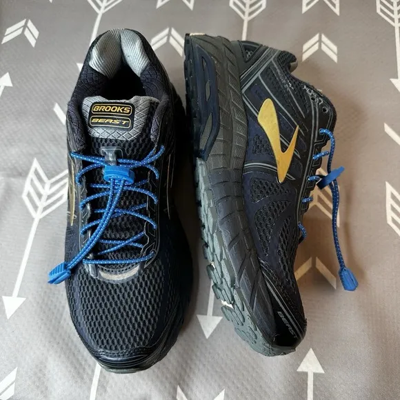 Brooks Beast DNA Flex TRA Men Dark Blue Running Shoes Size 8.5 Medium D