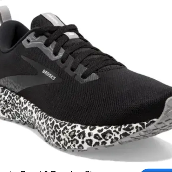 Brooks Black and Gray Athletic Shoes with Speckled Midsole