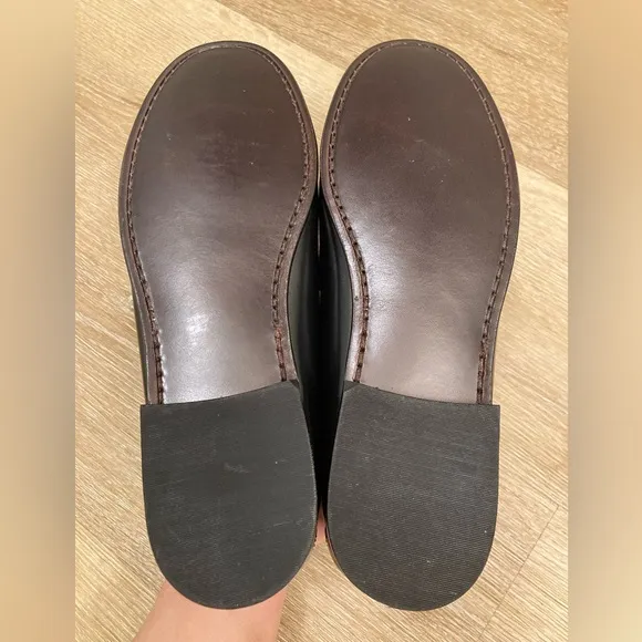 Brooks Brothers Black Leather Casual Penny Loafer Men Shoes Size 6New No Box