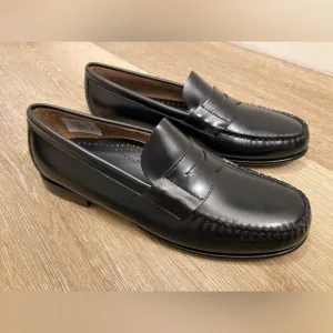 Brooks Brothers Black Leather Casual Penny Loafer Men Shoes Size 6New No Box