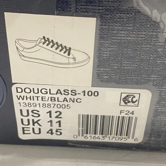 Brooks Brothers Douglass Leather Sneakers – Men’s Size 12 – White – New With Box