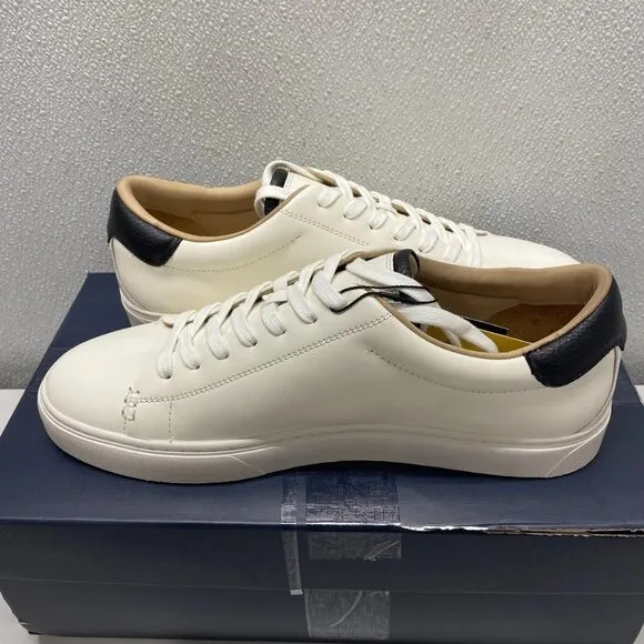 Brooks Brothers Douglass Leather Sneakers – Men’s Size 12 – White – New With Box