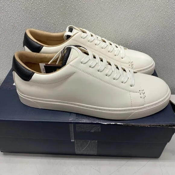 Brooks Brothers Douglass Leather Sneakers – Men’s Size 12 – White – New With Box