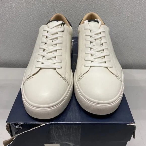 Brooks Brothers Douglass Leather Sneakers – Men’s Size 12 – White – New With Box