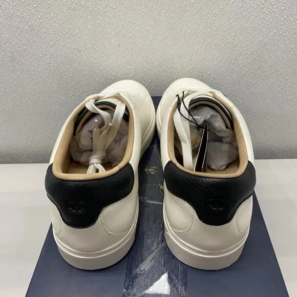 Brooks Brothers Douglass Leather Sneakers – Men’s Size 12 – White – New With Box
