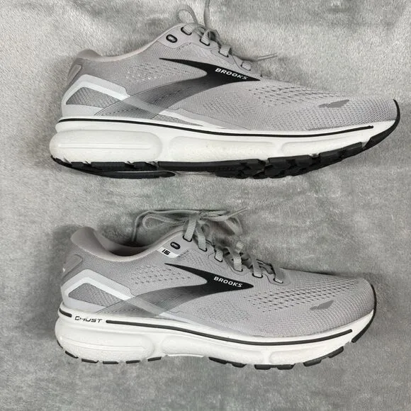 Brooks Ghost 15 Gray Running Shoes Men’s Size 7.5 2E Wide