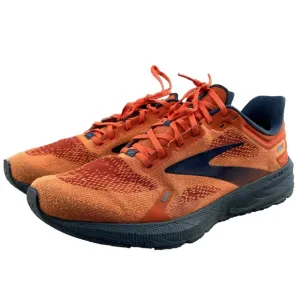 Brooks Launch 9 Running Shoes Men's 12 Orange Navy Performance Training Outdoor