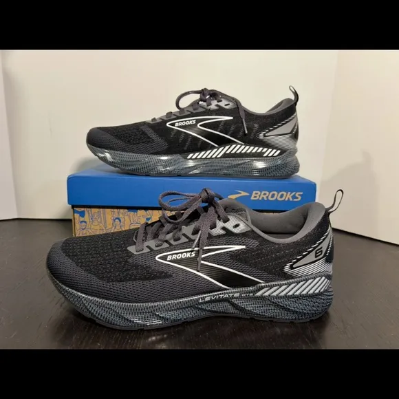 Brooks Levitate GTS 6 Running Shoes Sneakers Black Pearl/Ebony/White Men’s 11.5