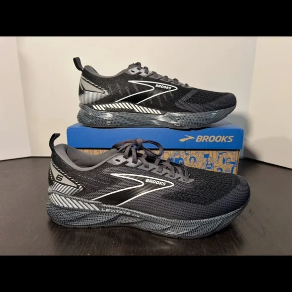 Brooks Levitate GTS 6 Running Shoes Sneakers Black Pearl/Ebony/White Men’s 11.5