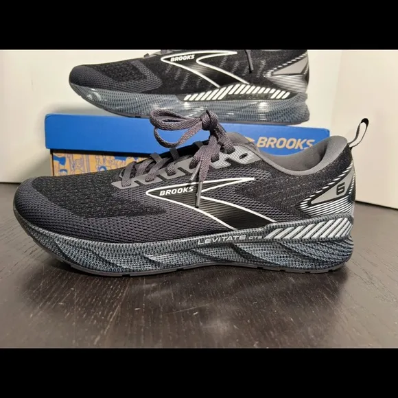 Brooks Levitate GTS 6 Running Shoes Sneakers Black Pearl/Ebony/White Men’s 11.5