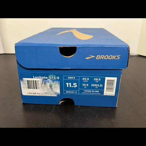 Brooks Levitate GTS 6 Running Shoes Sneakers Black Pearl/Ebony/White Men’s 11.5
