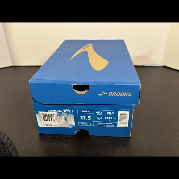 Brooks Levitate GTS 6 Running Shoes Sneakers Black Pearl/Ebony/White Men’s 11.5