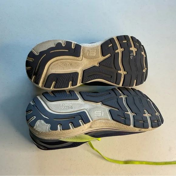 Brooks Men's Navy and Neon Green Athletic Shoes