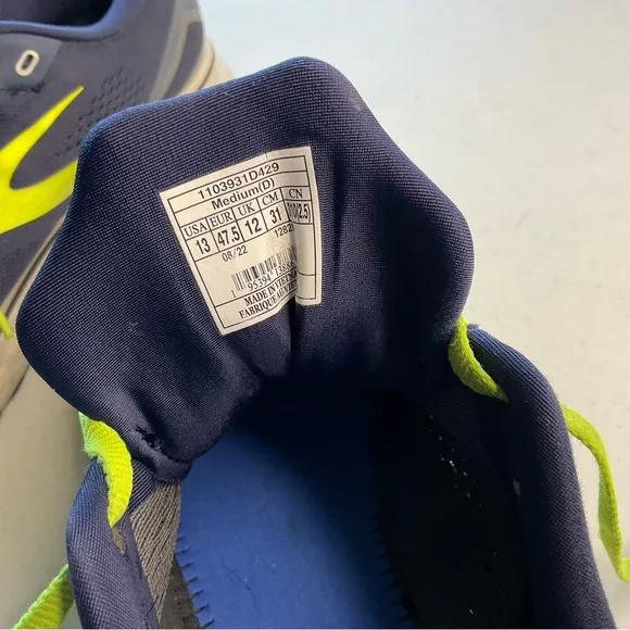 Brooks Men's Navy and Neon Green Athletic Shoes