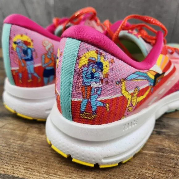 Brooks Trace 3 Size 11 Mens Pink Blue Yellow Multicolor Casual Running Shoes