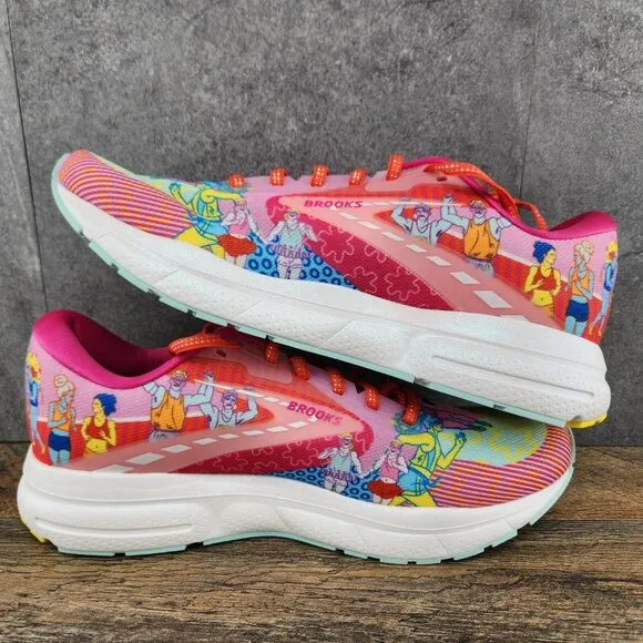 Brooks Trace 3 Size 11 Mens Pink Blue Yellow Multicolor Casual Running Shoes