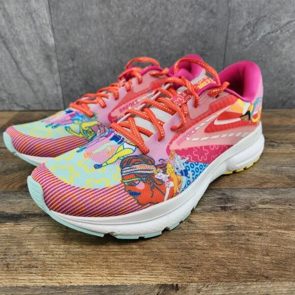 Brooks Trace 3 Size 11 Mens Pink Blue Yellow Multicolor Casual Running Shoes