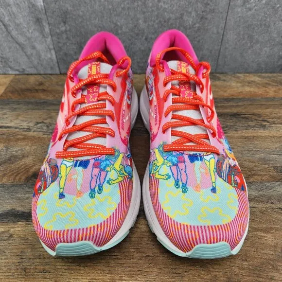 Brooks Trace 3 Size 11 Mens Pink Blue Yellow Multicolor Casual Running Shoes