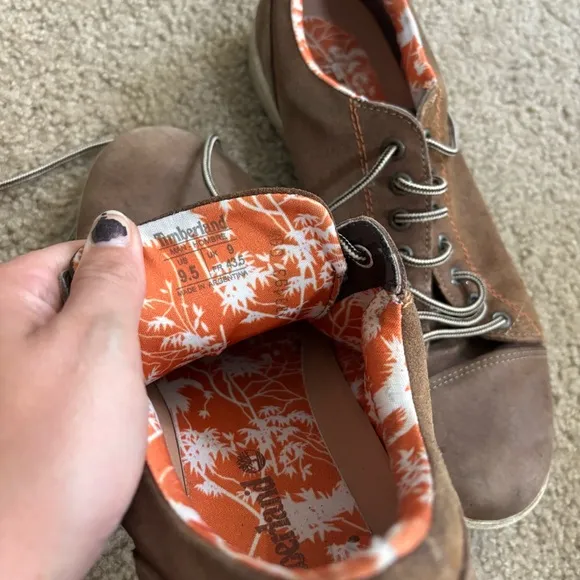 Brown Leather Men's Shoes TIMBERLAND men’s size 9.5 adventure sneaker