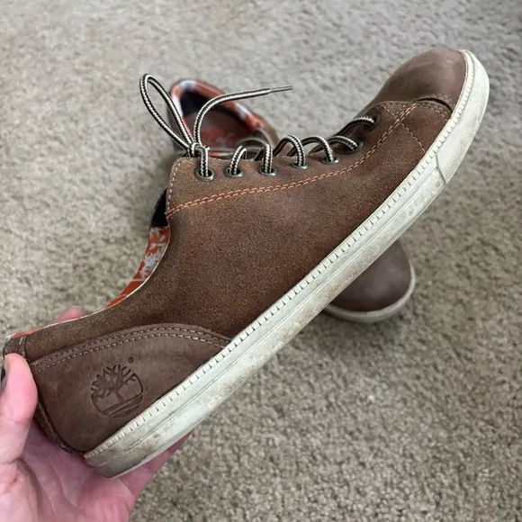 Brown Leather Men's Shoes TIMBERLAND men’s size 9.5 adventure sneaker
