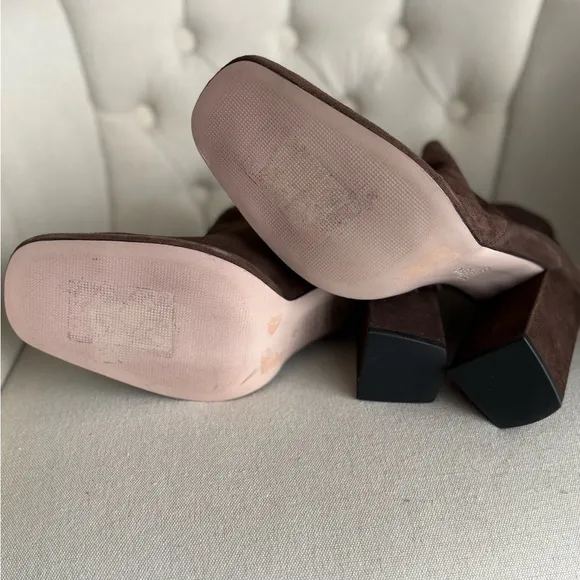 Brown Suede boots soft Heels
