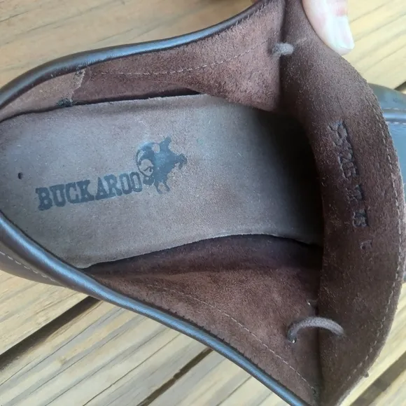 Buckaroo Brown Men's Moc Toe Casual Shoes Sz 43/ 9