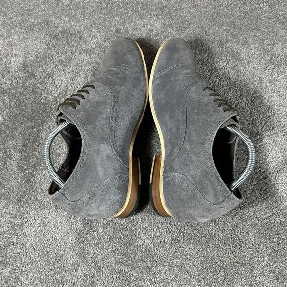 CALTO 2.8” Elevator Height Oxford Gray Cap Toe Laced Dress Shoes Men’s Size 9