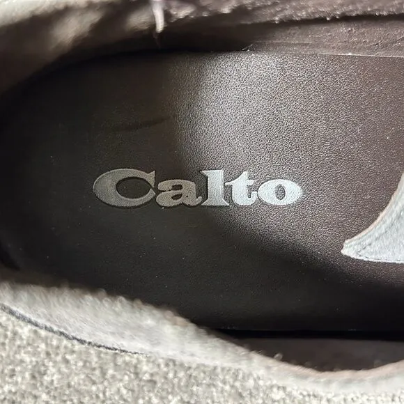 CALTO 2.8” Elevator Height Oxford Gray Cap Toe Laced Dress Shoes Men’s Size 9