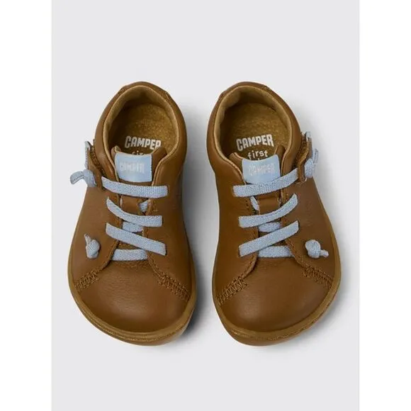 Camper Peu Cami Brown Leather Baby Shoes Kids Footwear