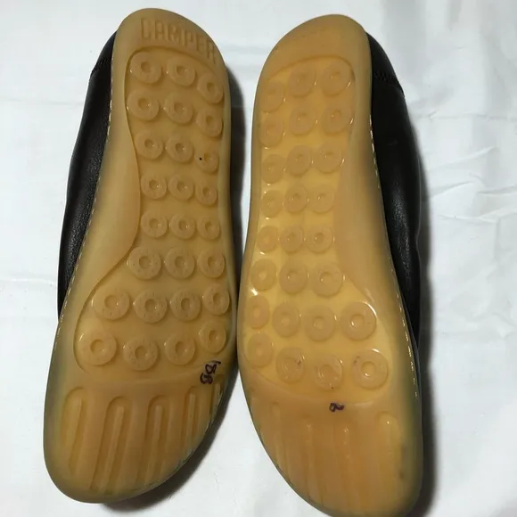 Camper womens 39 (us 8.5) peu brown leather casual slip on lace up shoes comfort