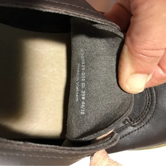 Camper womens 39 (us 8.5) peu brown leather casual slip on lace up shoes comfort
