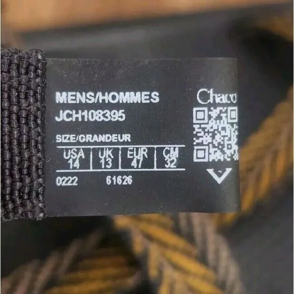 Chaco Z/2 Classic Bracken Bronze Mens Sz 14 Brown Outdoor Hiking Strappy Sandals