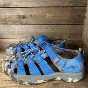 Childrens‎ Big Kids Keen Newport H2 Waterproof Blue Camo Shoes Sandals Size 7 Y
