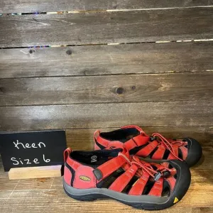 Childrens Big Kids Keen Newport H2 Waterproof Red Shoes Sandals Size 6 Y GUC‎