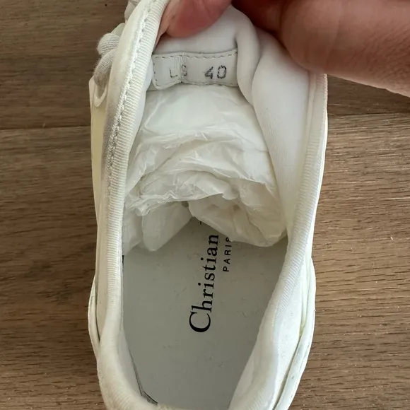Christian Dior D-CONNECT SNEAKER White Sneakers Size 40