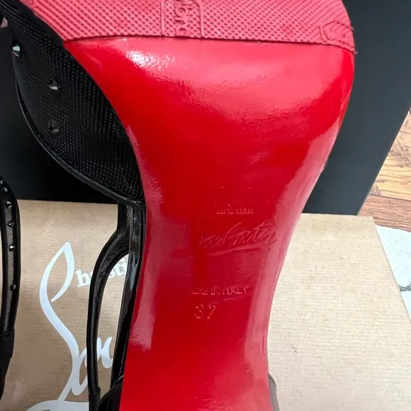 Christian Louboutin Salopatina t-strap black heels size 37 worn once with box