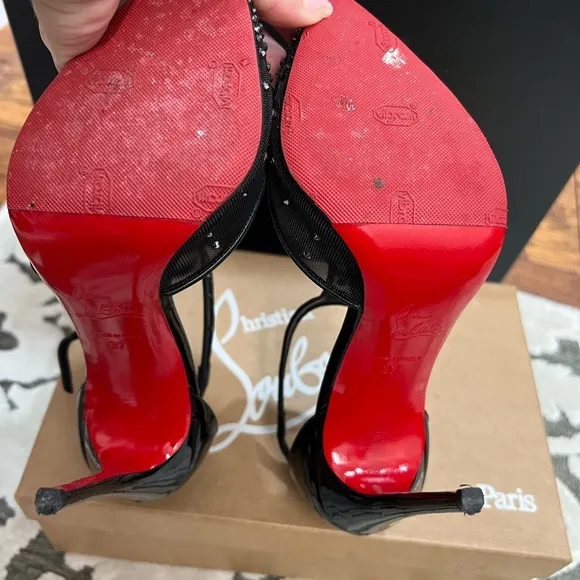 Christian Louboutin Salopatina t-strap black heels size 37 worn once with box