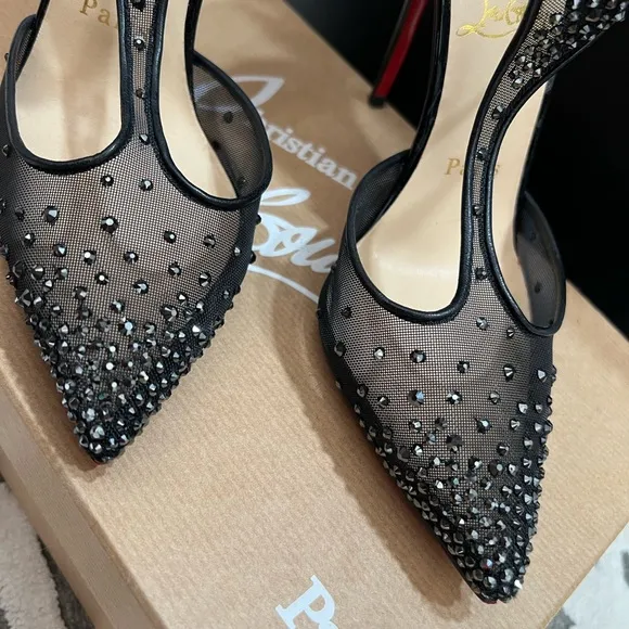 Christian Louboutin Salopatina t-strap black heels size 37 worn once with box